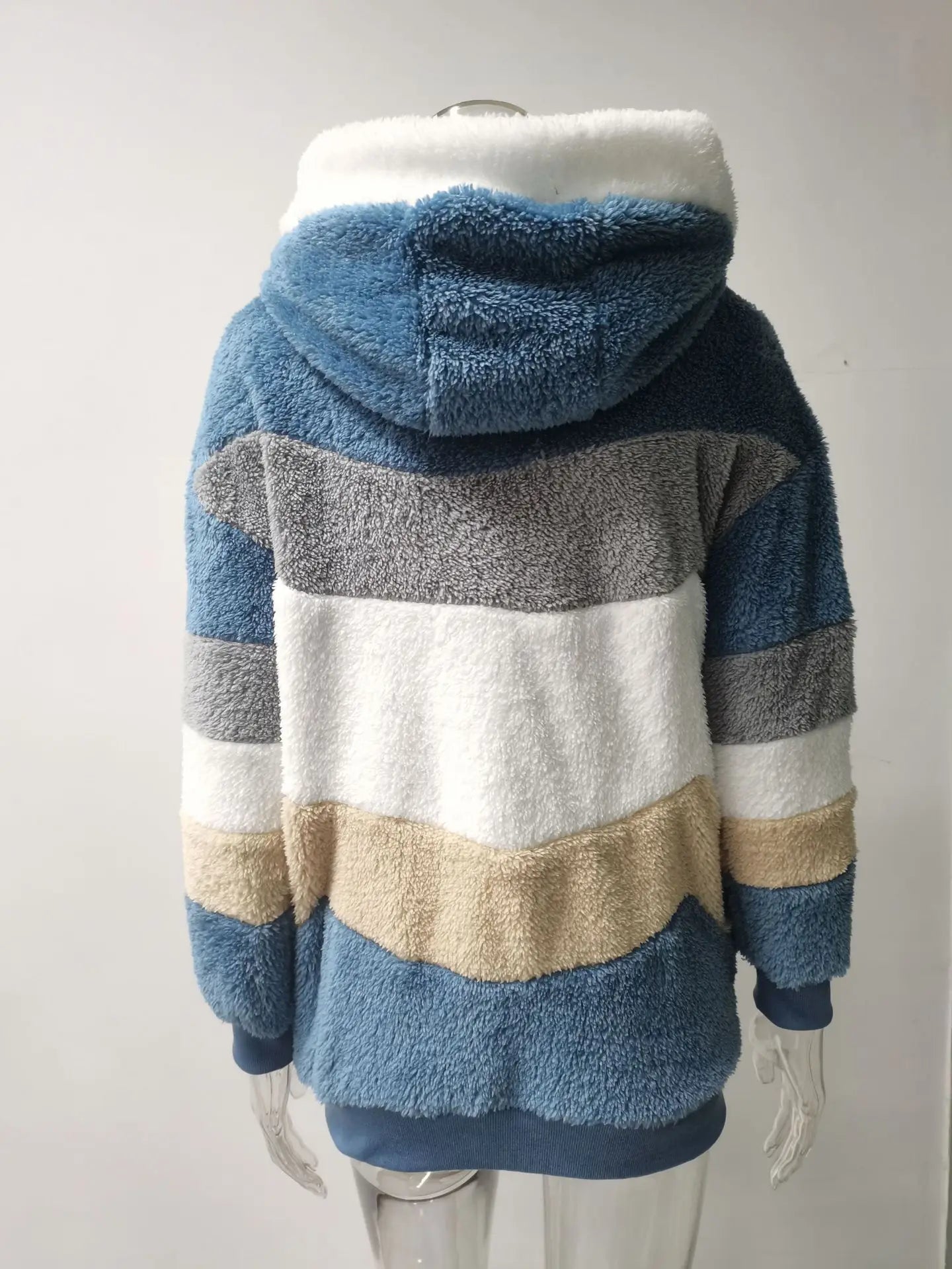 Su misura 2024 Nuovo UZZDSS Inverno Cappotto Delle Donne di Modo Casual Cuciture Plaid Vestiti Con Cerniera Con Cappuccio Cappotto Delle Signore Delle Donne Giacca