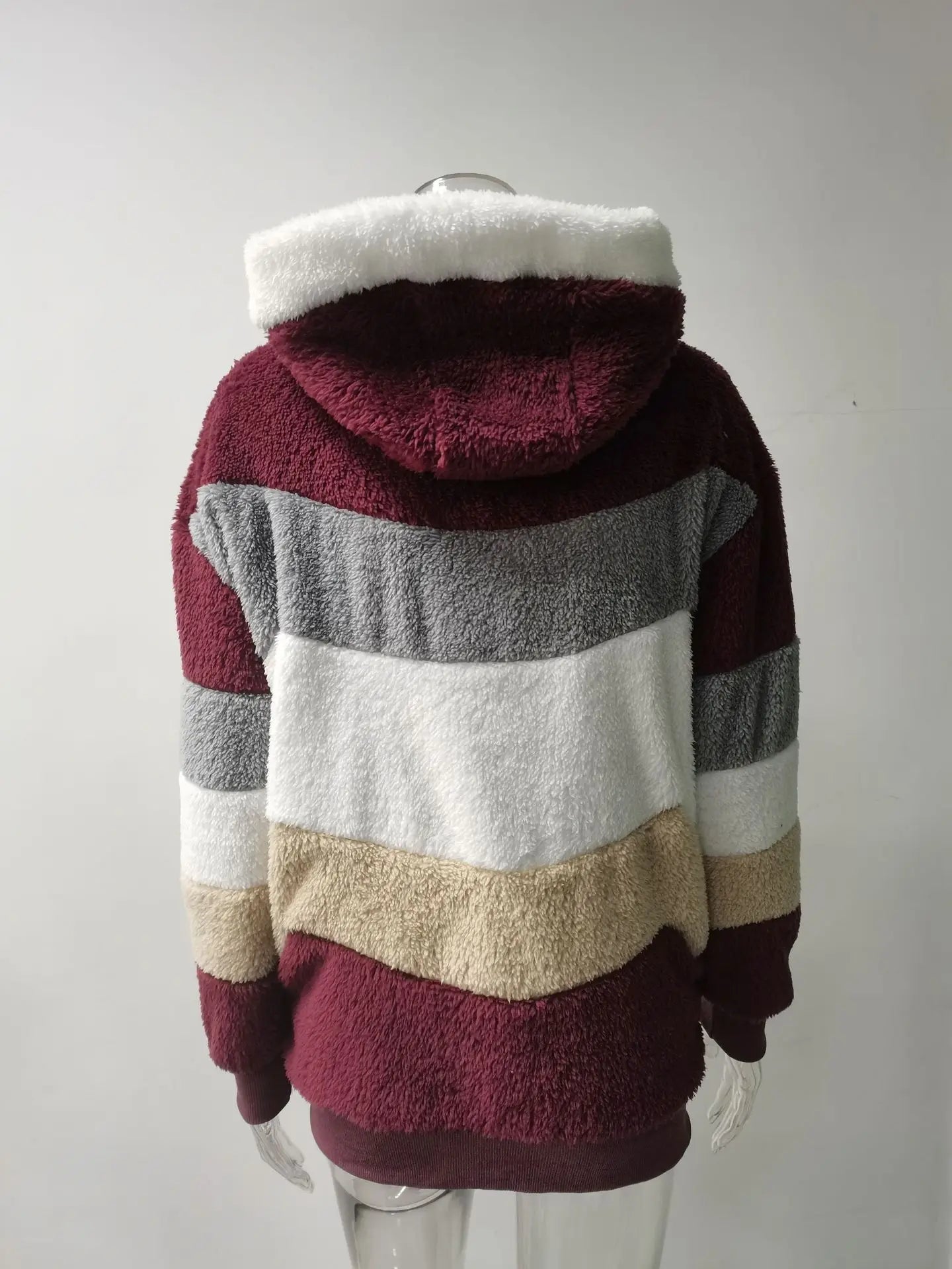 Su misura 2024 Nuovo UZZDSS Inverno Cappotto Delle Donne di Modo Casual Cuciture Plaid Vestiti Con Cerniera Con Cappuccio Cappotto Delle Signore Delle Donne Giacca