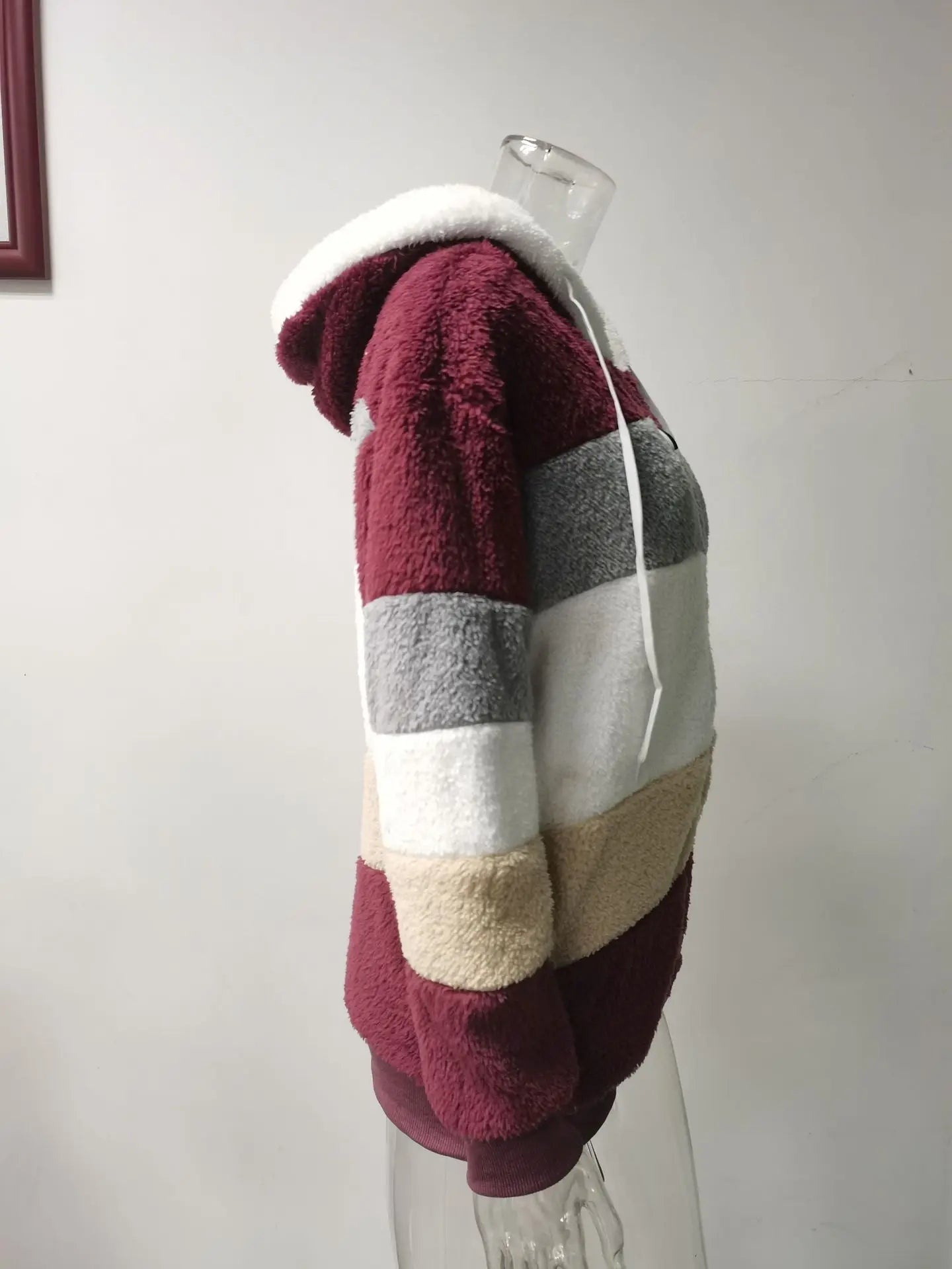 Su misura 2024 Nuovo UZZDSS Inverno Cappotto Delle Donne di Modo Casual Cuciture Plaid Vestiti Con Cerniera Con Cappuccio Cappotto Delle Signore Delle Donne Giacca