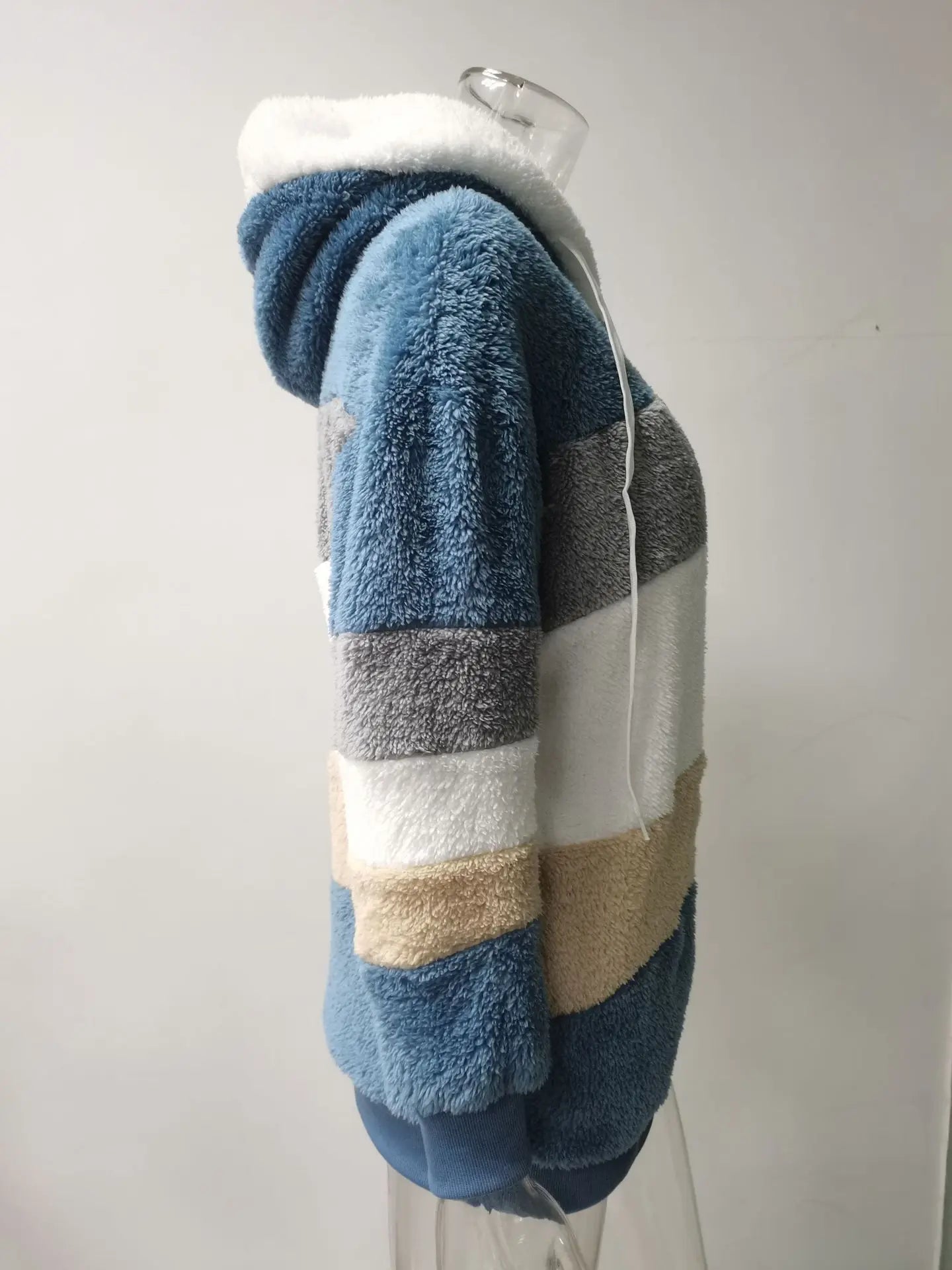 Su misura 2024 Nuovo UZZDSS Inverno Cappotto Delle Donne di Modo Casual Cuciture Plaid Vestiti Con Cerniera Con Cappuccio Cappotto Delle Signore Delle Donne Giacca