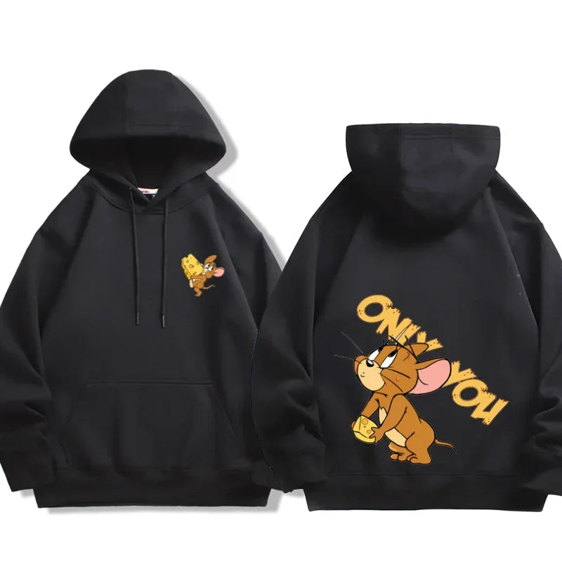 Anime Tom and Jerry Couple Sweater Hooded Spring and Autumn Thin Jacket Men's and Women's Casual Clothes Couple Clothing  Design