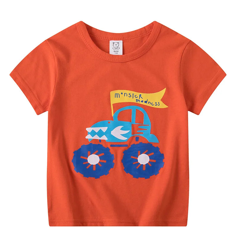 Summer Boys Girls T-shirt New Style Children Baby Cute Short-sleeved Shirt Boys and Girls T-shirt Tops Ropa De Niño 5 A 6 Años