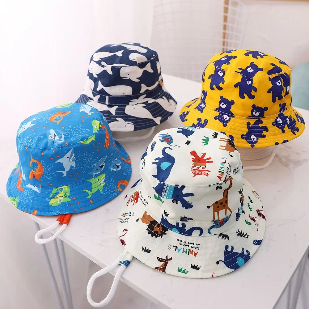 Baby hat children's windproof fisherman hat animal pattern hat baby accessories bebes accesorios recien nacido gorras para niños