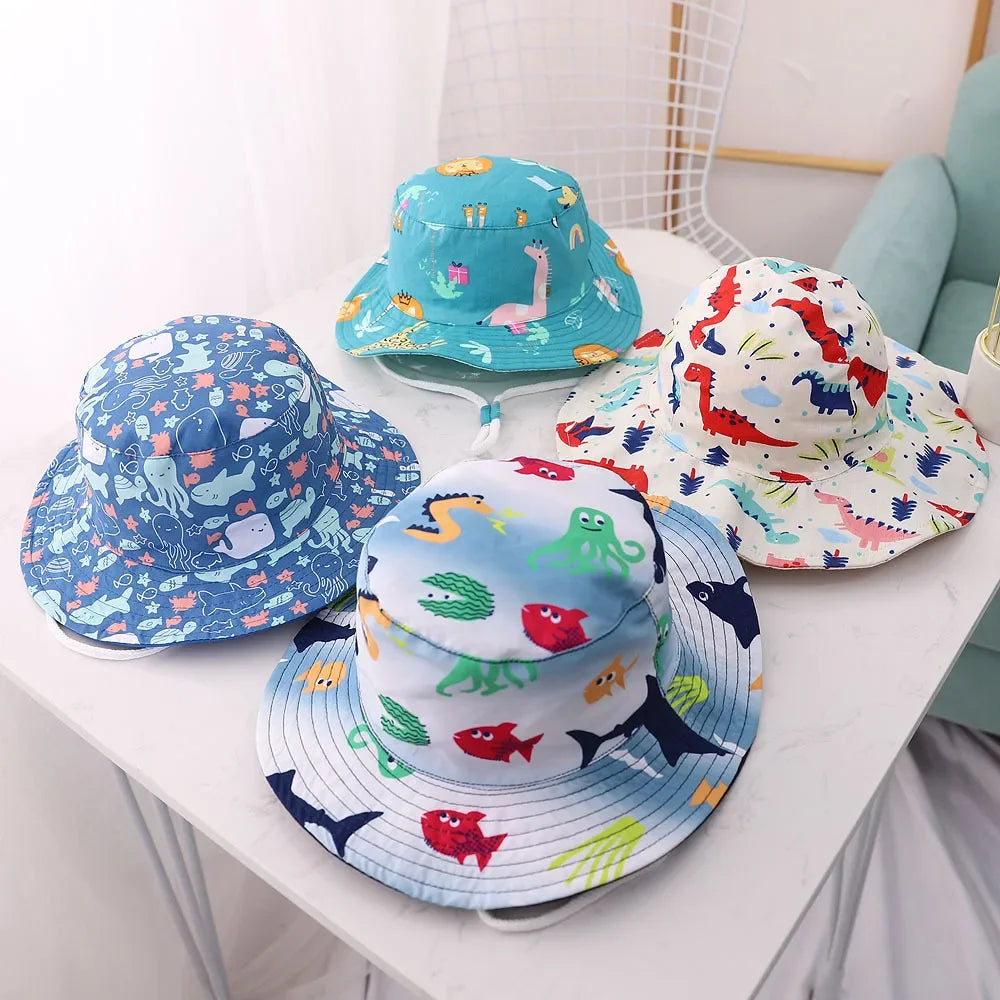 Baby hat children's windproof fisherman hat animal pattern hat baby accessories bebes accesorios recien nacido gorras para niños