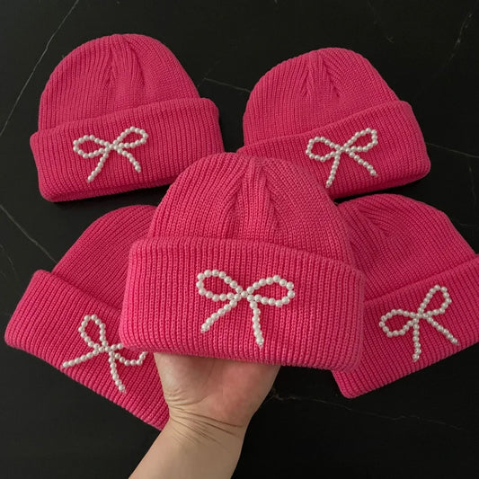 Winter Caps for Girl Bow Pearl Children's Pink Pink Tender Pink Hat Baby Caps for Boys Baby Hats Baby Girl Cap Niños Bebe Niña